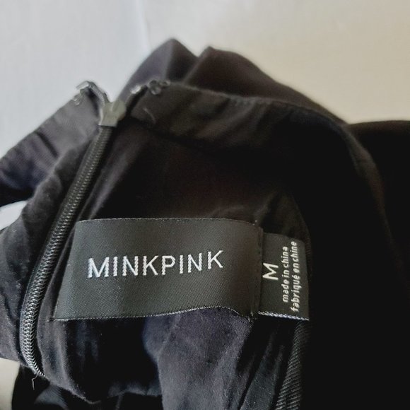 MINKPINK Knotted Front Black Mini Dress - Picture 7 of 12